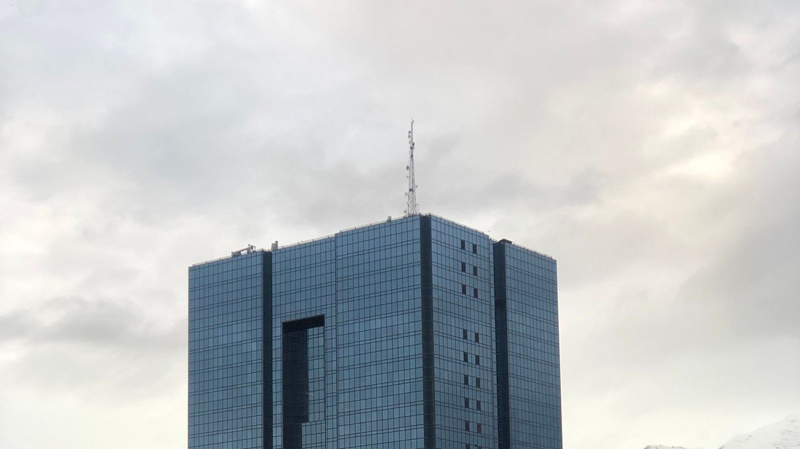 Bank Markazi Tower, Tehran — Central Bank of Iran office facade, December 2019